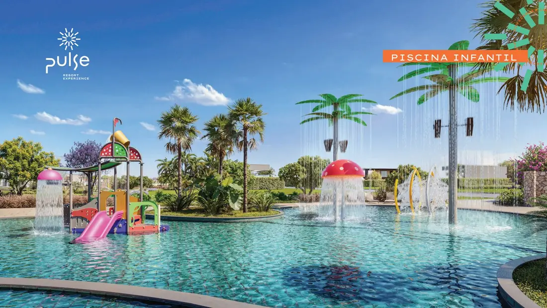 Piscina infantil e spray play